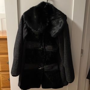 Amazing rabbit and shearling Nanette Lepore coat
